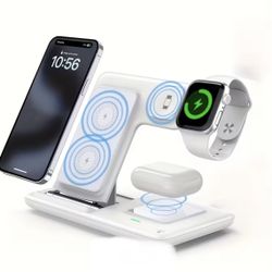 New Charging Station, 3 in 1 Charging Station for Apple Devices, Wireless Charger Stand for iPhone 17 Air 16 15 14 13 12 11 Pro Max XR XS 8, Apple Wat