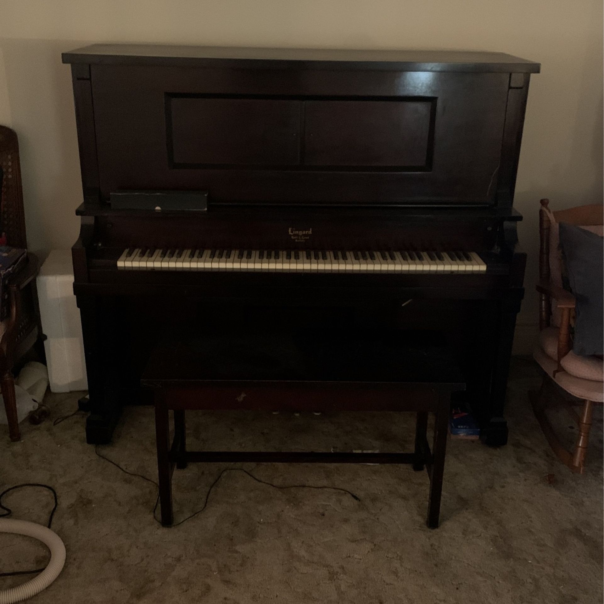 Mid 1900’s Play your piano tuned twice a year since ownedBeautiful show piece! No longer needed downgrading