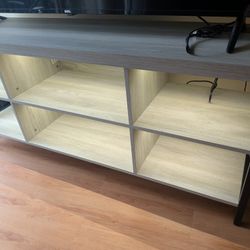 LED Stand / Tv Stand W Wireless Charging Pad (USB And C Type Charger Compatible)