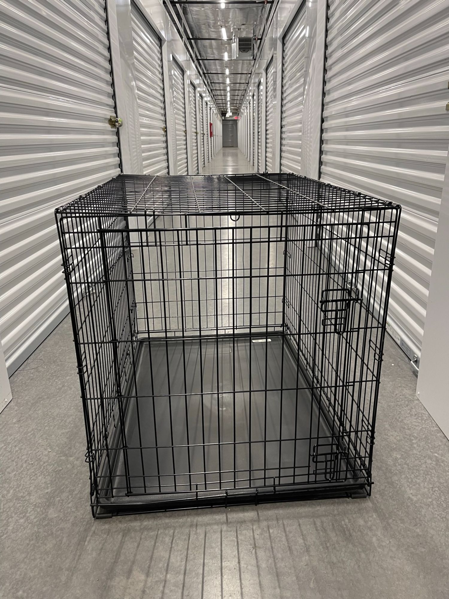 New World 42" Large Dog Kennel Crate Wire 42X28X30 Divider Pull Out Leak Proof Tray