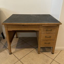 Vintage Heavy duty wood desk. 