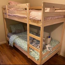 Twin Wooden Bunk Beds 