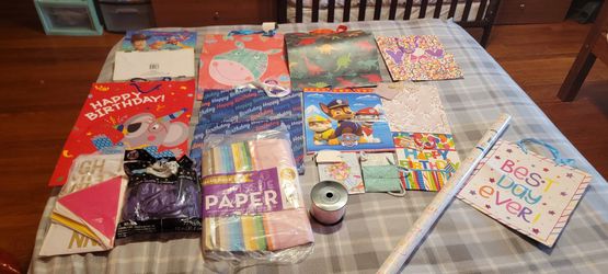 Gift Bags & Wrapping Supplies Lot - $15
