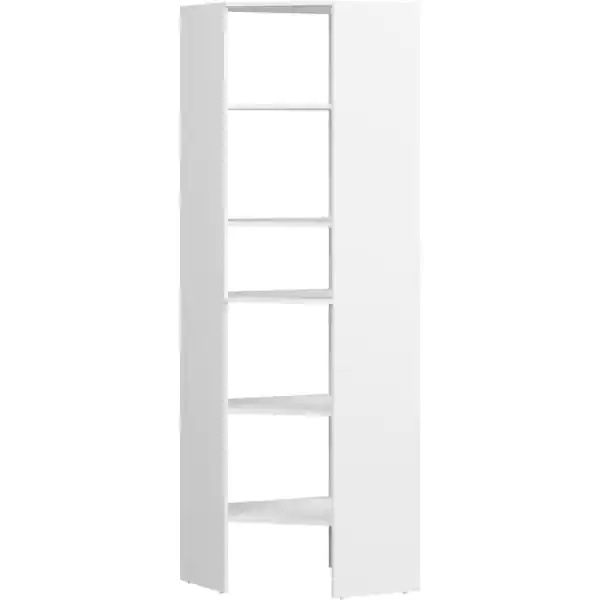 New ClosetMaid Style+ 25 in. W White Corner Wood Closet Tower