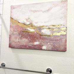 Pink And Gold Abstract Painting