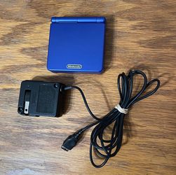 Nintendo Gameboy Advance SP AGS-001 console video system Cobalt Blue GBA game boy Handheld