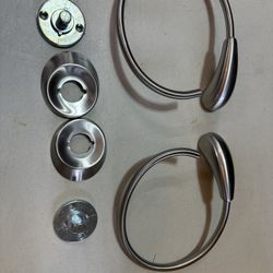 Two Hand Towel Racks Brushed Nickel