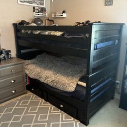 Wood Twin Bunk Beds With Drawers