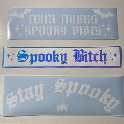 Spooky Halloween Vinyl Decal Stickers - For Decoration Decor Car Windows Mirror 