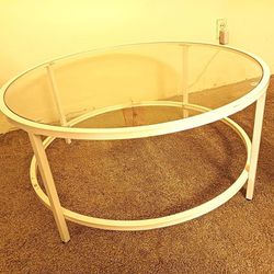 [Move-out sale] 36in Round Tempered Glass Coffee Table