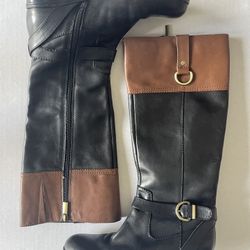 Bandolino Two-Tone Riding Boots Size 7