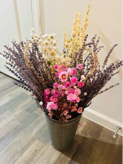 Floral - Lavender decor with tin vase