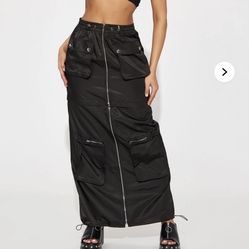 FashionNova Unpredictable Convertible Cargo Maxi Skirt