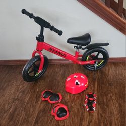 Brand New 10"  Kids Balance Bike with Helmet & Accessories...PENDING