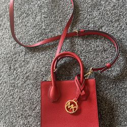 Michael Kors Women’s Mercer Extra Small Crossbody In Sangria