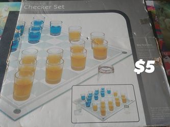 Shot glass checkers