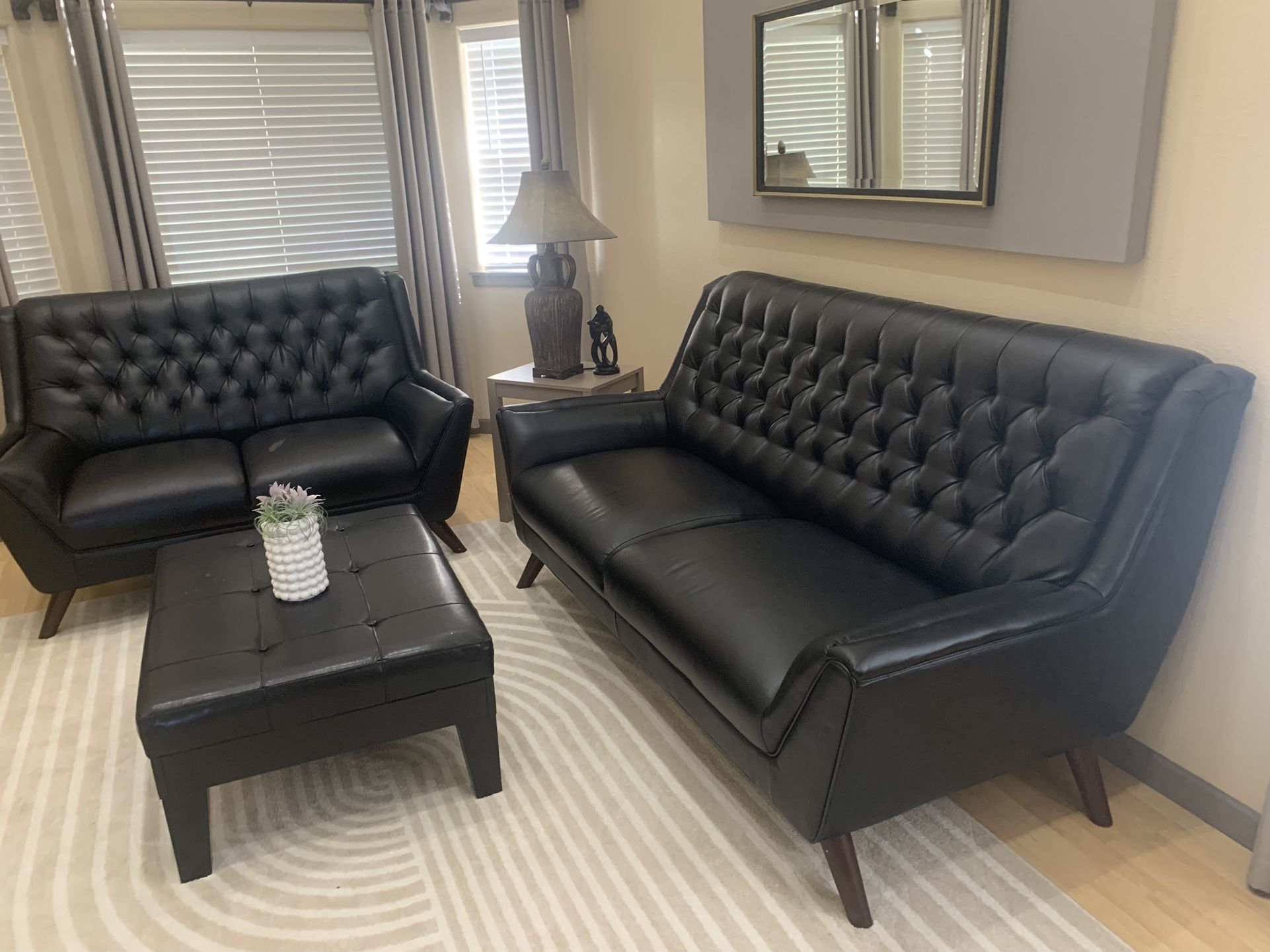 Faux Leather Sofa And Loveseat Sofa 