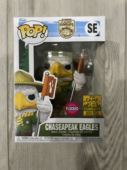 FUNKO POP SDCC 2023 CAMP FUNDAYS CHASEAPEAK EAGLES FLOCKED MASCOT LE 850