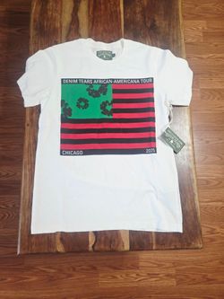 Denim Tears Men's African-Americana Tour Graphic Tee. Size Small