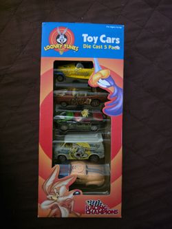 Vintage Looney Tunes Racing Champions 5-Pack Toy Cars (1999)