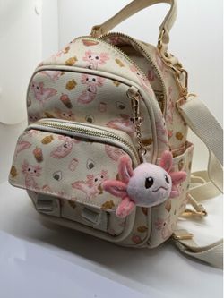 Axolotl & Snacks Allover Print Convertible Crossbody Bag - BoxLunch Exclusive