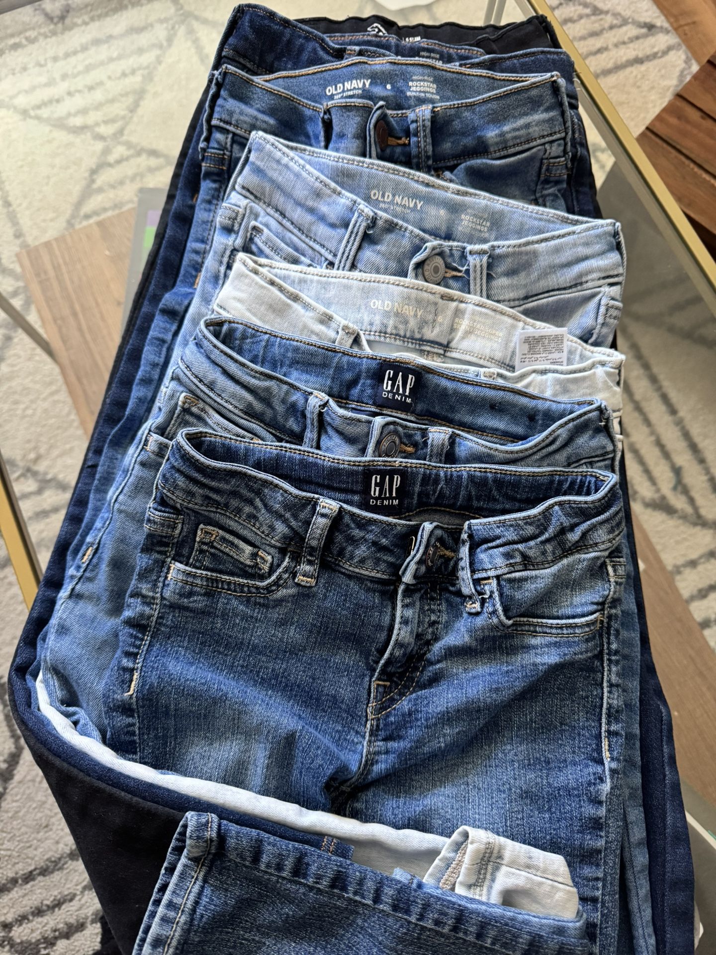 Girls Jeans Size 6 β Gap, Old Navy β 7 Pairs Bundle!
