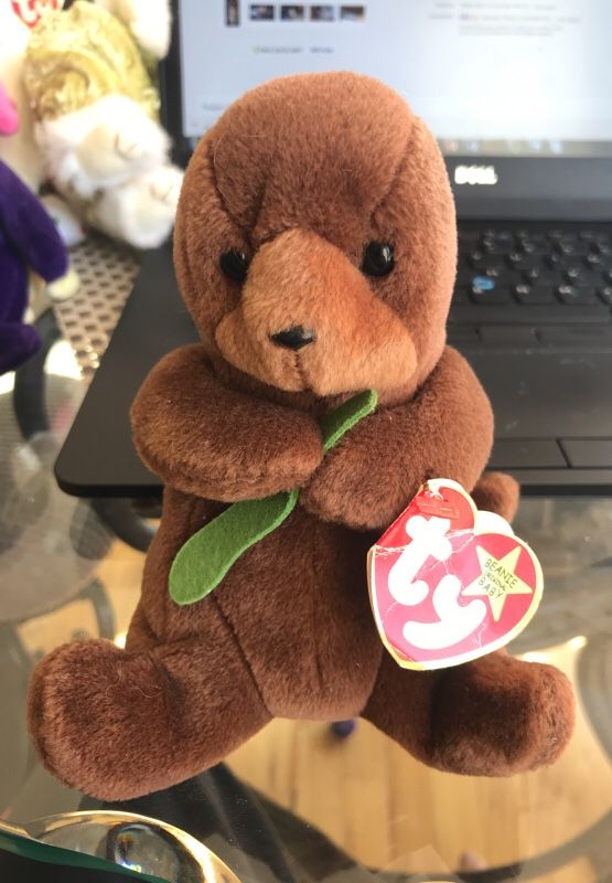 Rare/retired Seaweed Beanie Baby with tag errors