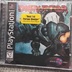 Disruptor with award sticker for the original Sony PlayStation 1 console