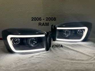 2006 TO 2009 Dodge RAM 1500 / 2500 / 3500 LED DRL Projector Headlights