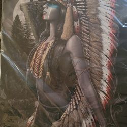 Beautiful Native Woman Painting