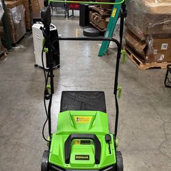 New 13” 12A Corded Electric Self-Propelled Walk Behind Lawn Dethatcher 40L Collection Bag Lawn Mower