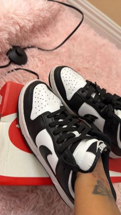 Nike Dunk Low Black and White Sneakers size 7
