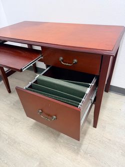Brown wood desk
