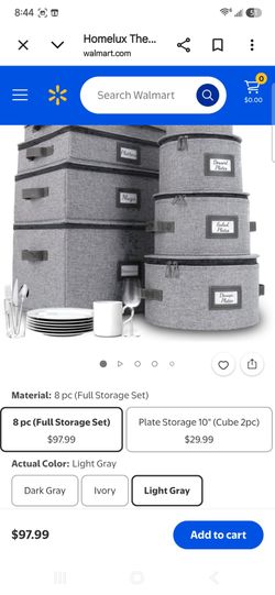HOMELUX THEORY 8pc China Storage Containers for Dinnerware with Lid