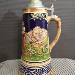 Vintage Germany Beer Stein with Swiss BEFAG Music Box