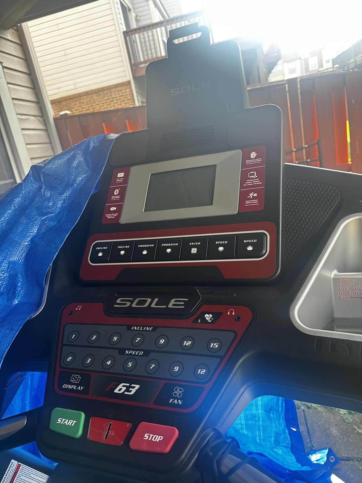 Sole F63 Treadmill Console-FREE