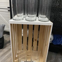 8 Clear Glass Vases Asking $10 For All 