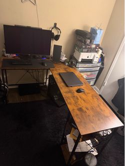 L shaped pc desk