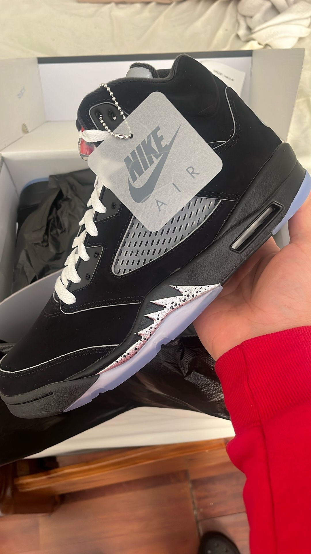 Metallic Black Jordan 5s Size 10.5