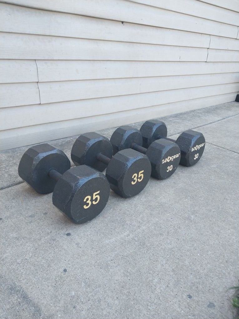 Hex Dumbbells Set ,35lbs ,30lbs