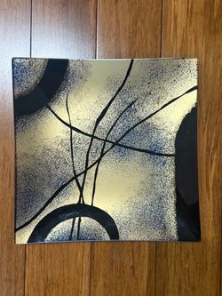 Decorative Glass Plate Abstract Design