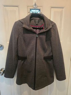 Jones New York zip up. Charcoal with red trim size Small