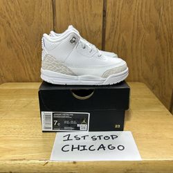 Air Jordan 3 Pure Money 2025 Toddler Size 7C TD Athleisure DM0968-111 NEW Unisex