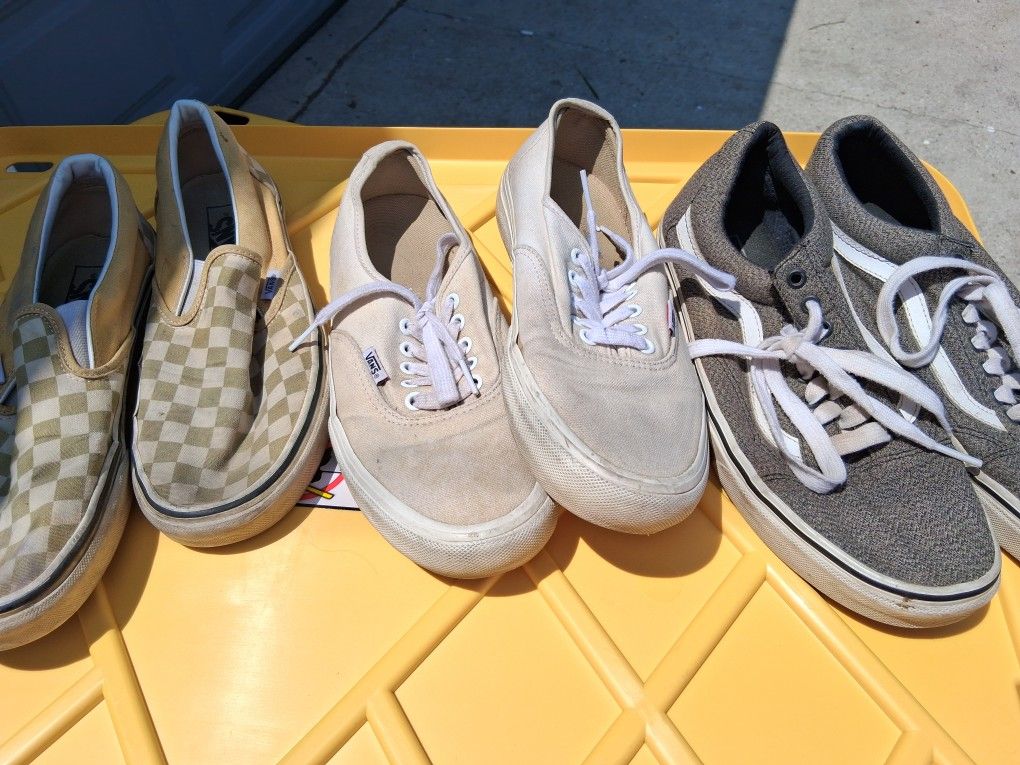 3 Pairs Of Vans