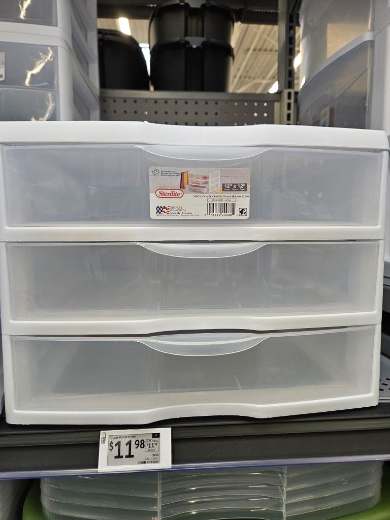 3 Drawer Plastic Storage