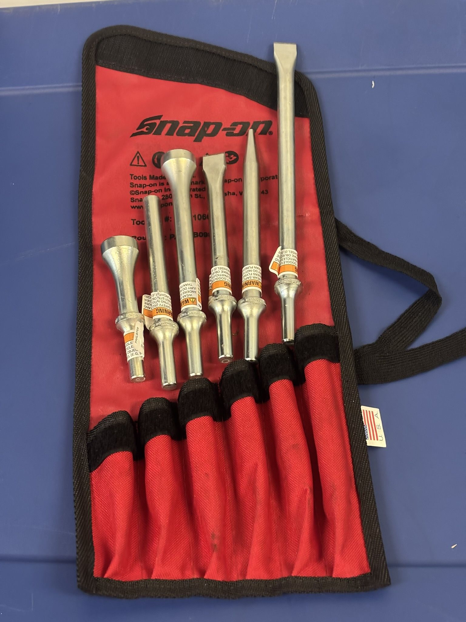 Snap-on Tools 6 pc Air Hammer Bit Set