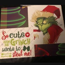 Christmas Canvas Grinch Picture/ Wall Art