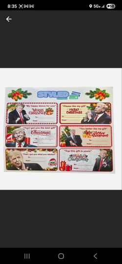 Trump Christmas Gift Tags
