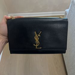 YSL Kate Small In Shiny Grained Leather
