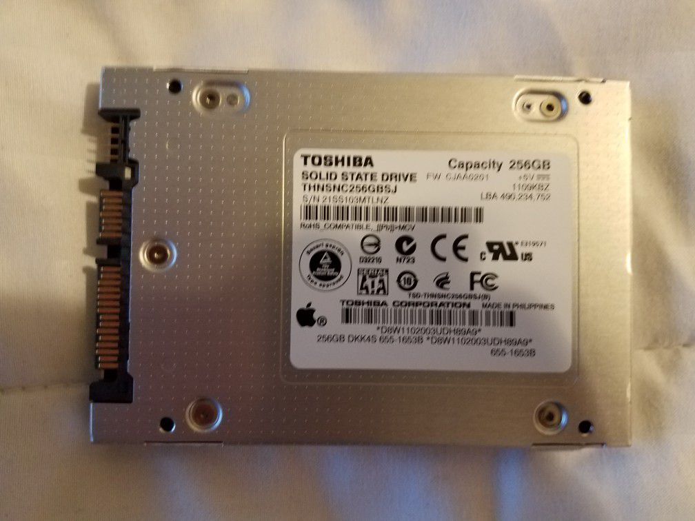 Toshiba 256GB SSD - THNSNC256GBSJ Solid State Drive - Tested & Working